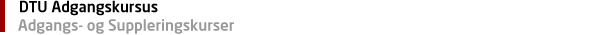 DTU Adgangskursus
